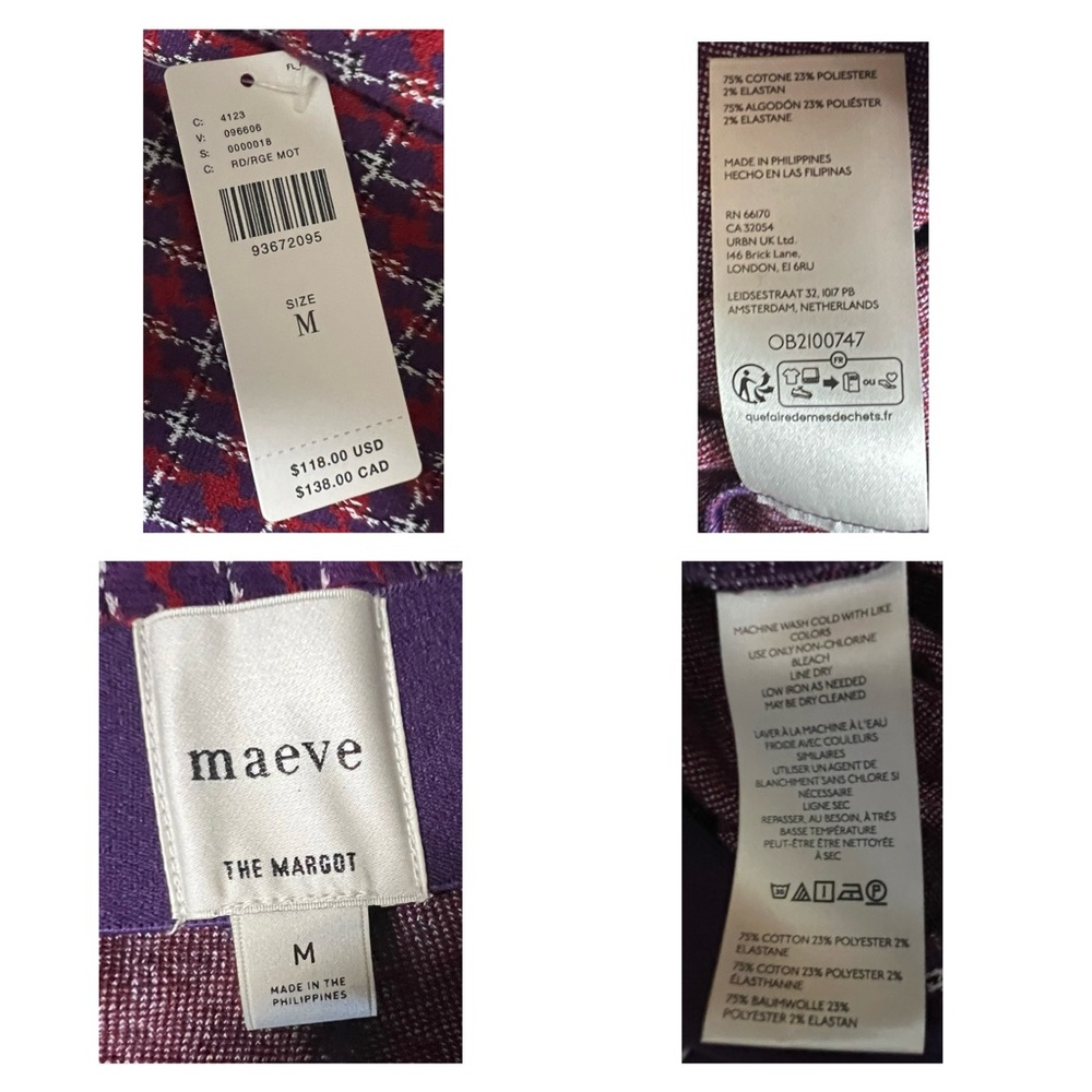 Anthropologie The Margot Plaid Pants M - Picture 16 of 16
